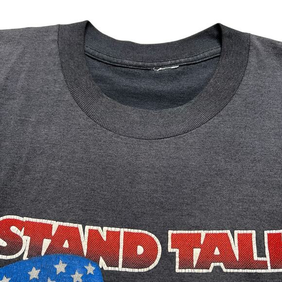 Vintage 90s flag bald eagle “Stand Talk America” T-shirt Men size Large Retro - Picture 4 of 10